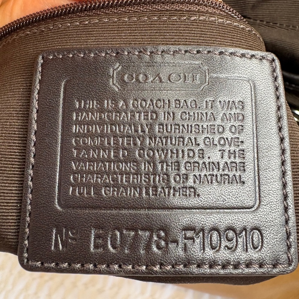 COACH SOHO Vintage British Tan & Black Leather Shoulder Bag Y2K EUC Lovely👜❣️ - Picture 4 of 12
